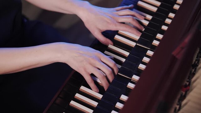 Elegant Antique Harpsichord Close-Up with Inverted Keys