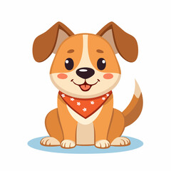 Fototapeta premium Lustiger Hund mit Halstuch