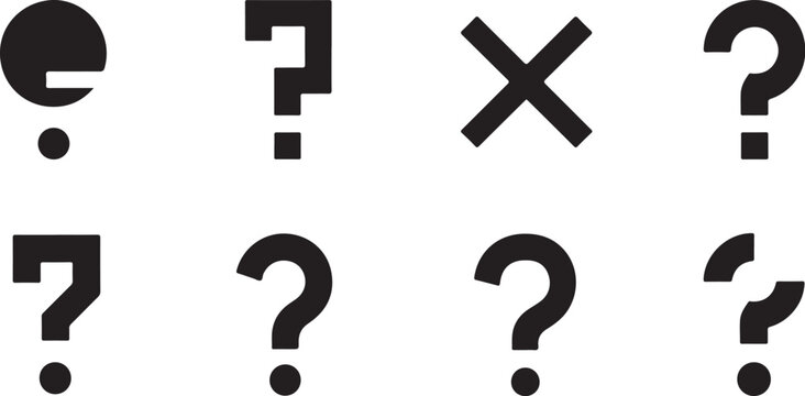 Punctuation marks and symbols on white background