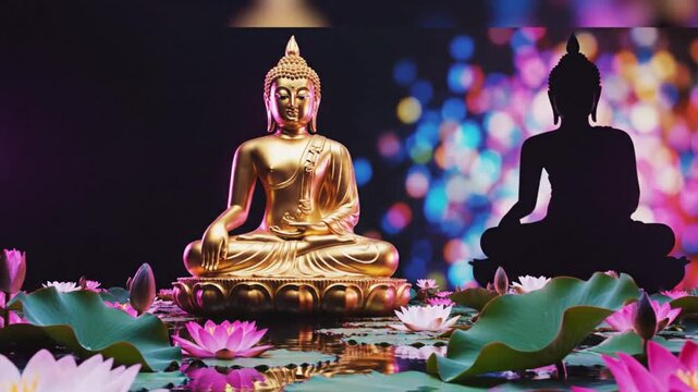 buddha in lotus position