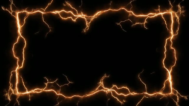 電流が駆け抜ける発光フレームのダイナミック背景