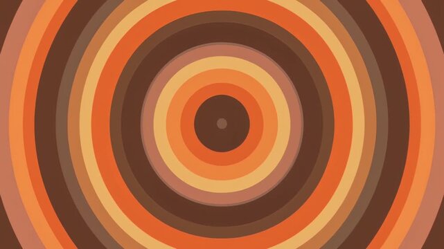 懐かしさ漂う同心円が広がる70年代風レトロ抽象背景