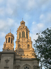 Obraz premium Stone church facade Paris France
