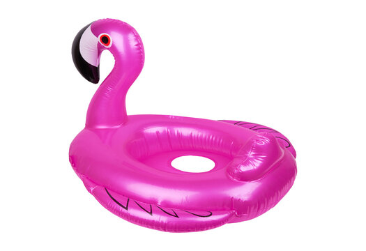 Vibrant Pink Flamingo Floatie for Modern Branding & Ecommerce isolated on transparent background
