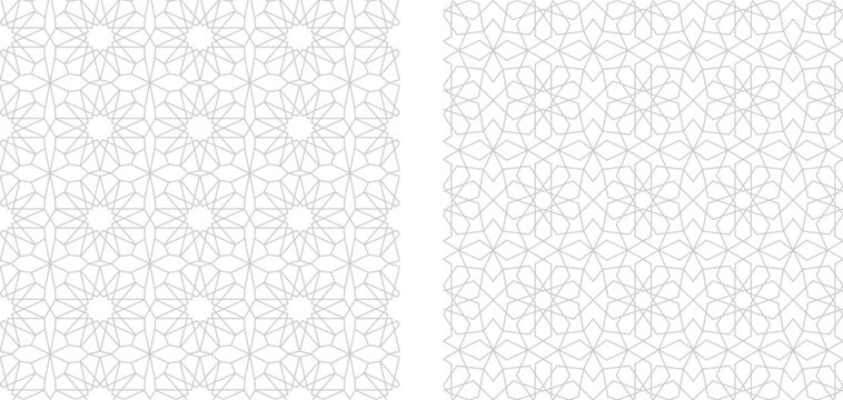 Abstract geometric pattern with overlapping squares in muted colors
