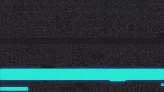 No Signal Old TV Static Glitch Noise Animation Screen Interference Stripes Background Video Transition Effect 4K Video