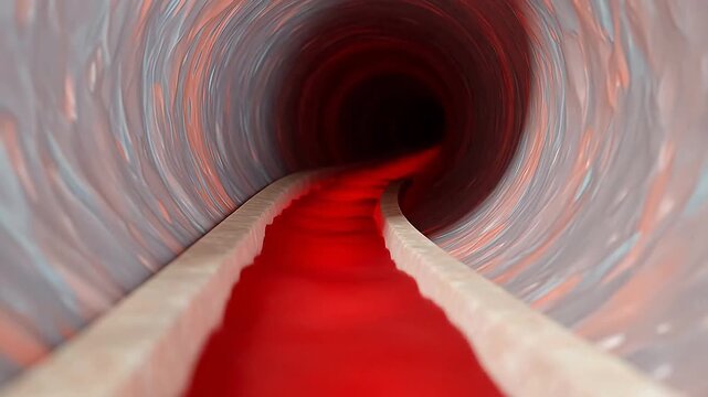Interior view of a blood vessel
