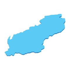 Fototapeta premium Abstract Blue Territory Map
