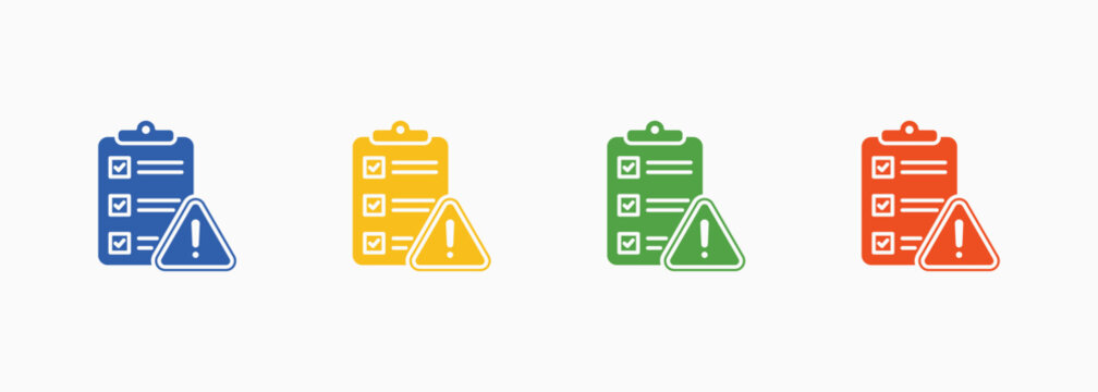 Assess Icon Set Color Multiple Style Collection Element For Design