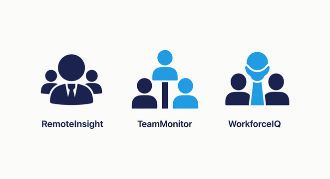 Workforce team management and monitoring icon set with workforce management monitoring business employees corporate organization professional hierarchy analytics leadership administration