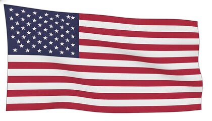Obraz premium Waving United States Flag in Wavy Motion