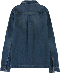 dark blue textured jacket with high collar and zipper front design isolated on transparent background © SanjedaAkter