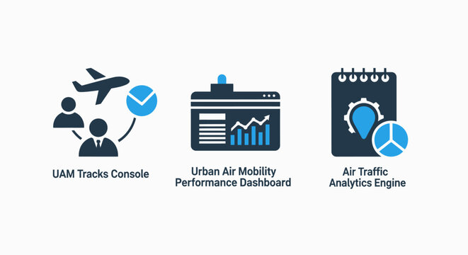Uam tasks console urban air mobility performance dashboard air traffic analytics with mobility performance dashboard analytics technology transport aviation aircraft software management