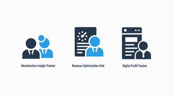 Team and business icons representing human resources client management digital user data business management analytics personnel administration internet communication collaboration