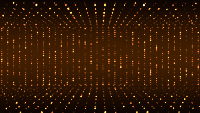 Golden Glitter Light Wall ,Abstract Gold Particle Lines for Intro , Stage Backdrop, Event Visuals, and Dynamic social media Background