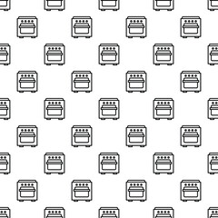 Fototapeta premium Kitchen oven stove appliances forming a decorative repeated seamless pattern