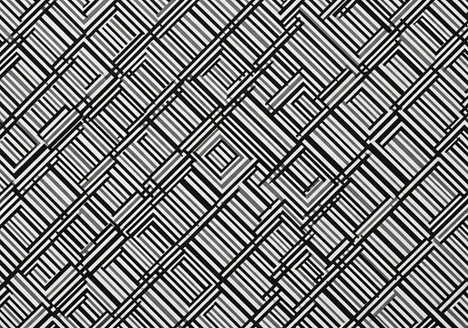 Abstract Black and White Intersecting Line Pattern