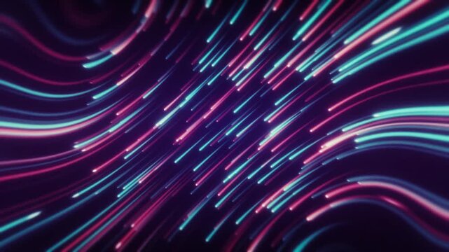 A mesmerizing video showcasing vibrant neon lights in motion