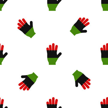 Juneteenth celebration gloves with red, green, and black colors isolated on a transparent background