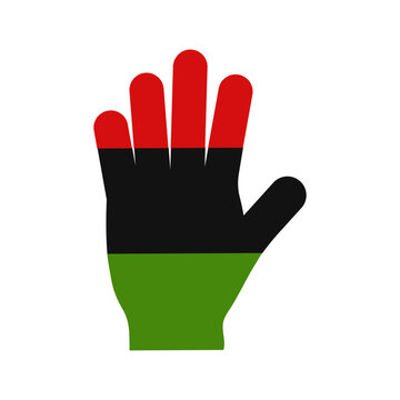 Juneteenth raised hand symbol isolated on transparent background representing freedom and celebration