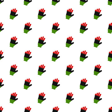 Juneteenth celebration pattern with fists raised on a transparent background