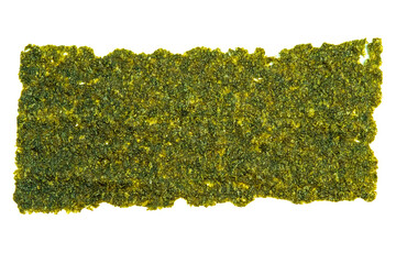 Crispy roasted seaweed sheet isolated on white background © Imron Firmansyah
