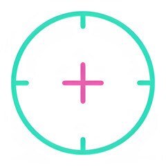 Fototapeta premium A colorful graphic design of a target symbol on a black background