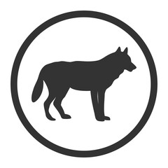 Fototapeta premium Wolf icon isolated on transparent background