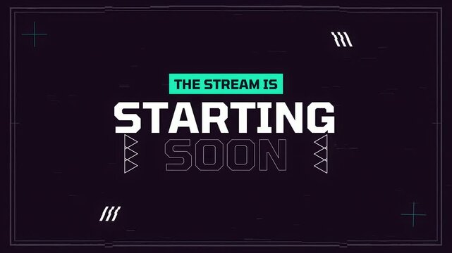 The Stream Is Starting Soon - Countdown Overlay Graphic for Live Broadcasts and Online Gaming