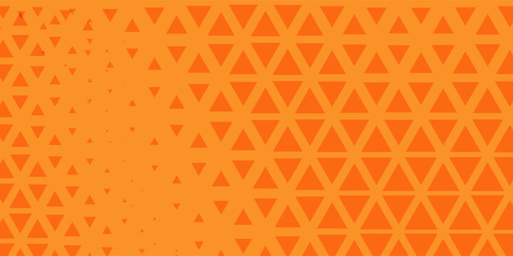 Orange triangel with geometric technology simple background. 3d modern concept design. Vector illustration
