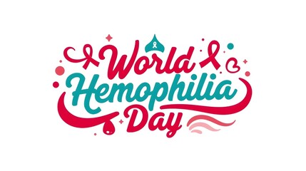 Fototapeta premium World hemophilia day ribbon and drop art.