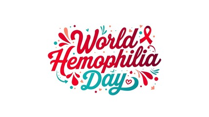 Fototapeta premium World hemophilia day ribbon and drop art.