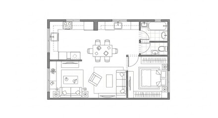 Fototapeta premium Detailed Architectural Site Plan with Landscape Elements, Pathways, and Urban Layout Blueprint Design