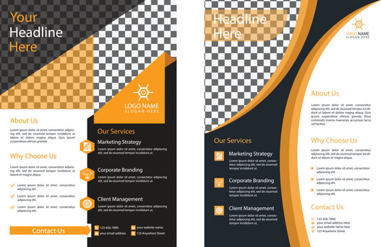 Modern infographic business brochure with creative services layout