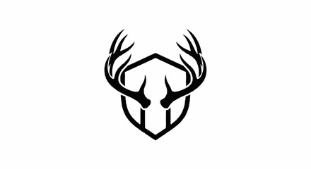Deer antler ilustration logo vector template © NINDYA