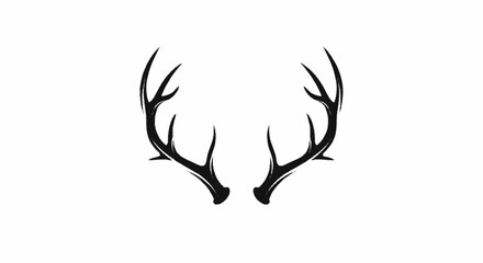 Deer antler ilustration logo vector template © NINDYA