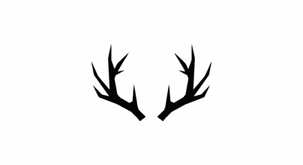 Fototapeta premium Deer antler ilustration logo vector template 