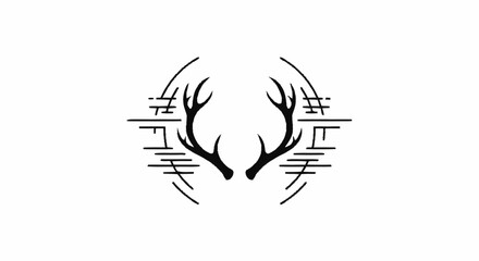 Deer antler ilustration logo vector template   © NINDYA