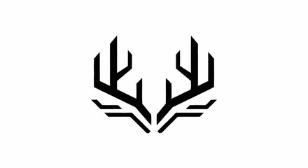 Deer antler ilustration logo vector template   © NINDYA