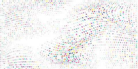 Naklejka premium Colorful fun polkat simple of randomus effect. Wallpaper waves dot. Comic style