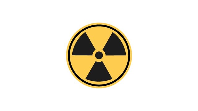 Radioactive Symbol Warning Sign Animation for Radiation Hazard and Nuclear  