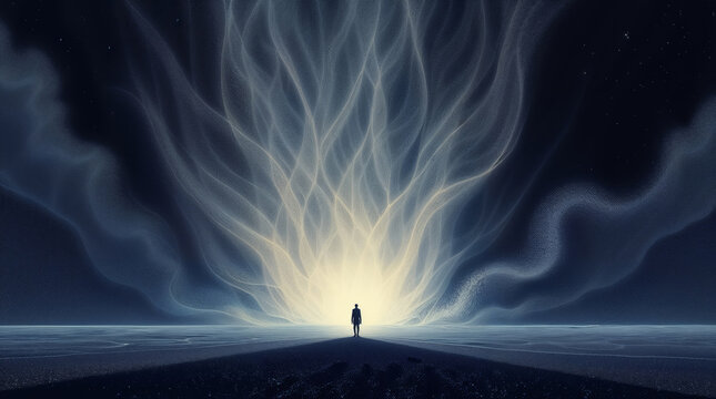 a man lost in the dark