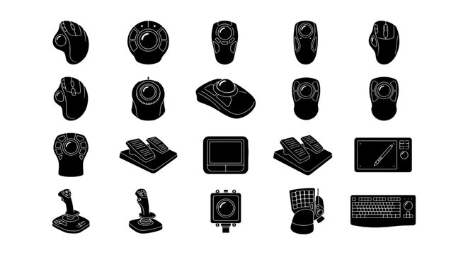 Computer Peripherals Collection: Ergonomic Mice, Joysticks, Trackballs, Keyboards, Graphic Tablets