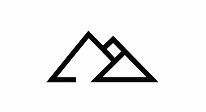 Abstract geometric mountain range