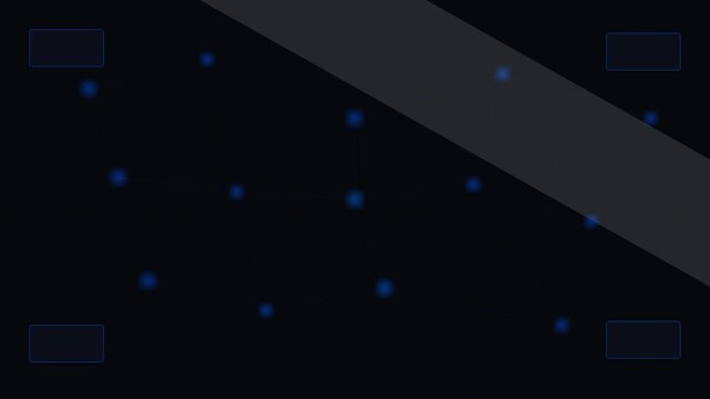 Abstract representation of interconnected nodes and lines against a dark background
