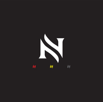 N initial logo design