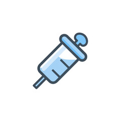 Fototapeta premium Cartoon syringe icon isolated medical injection tool design