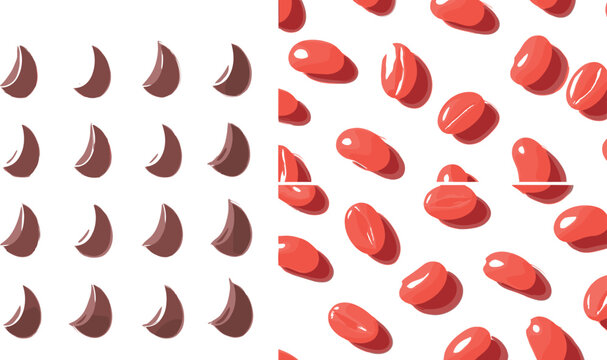 Blood cell illustration set with red blood cells and hematology medical elements microscopic biology vector collection for healthcare and science design