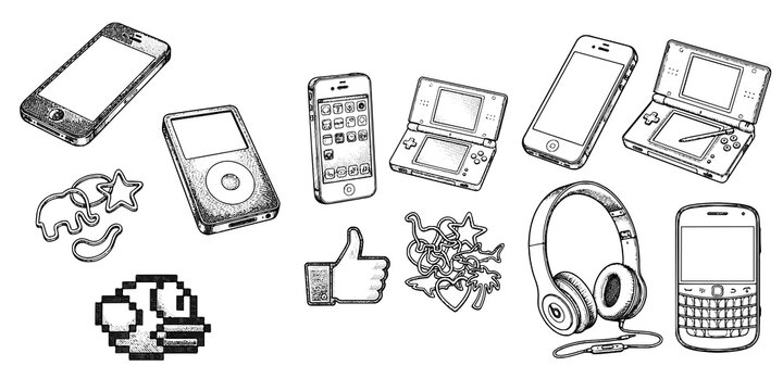 Nostalgia 2010s Objects Engraving Set