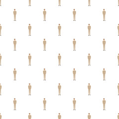 Obraz premium Soldiers in beige uniforms standing at attention forming a repetitive background pattern